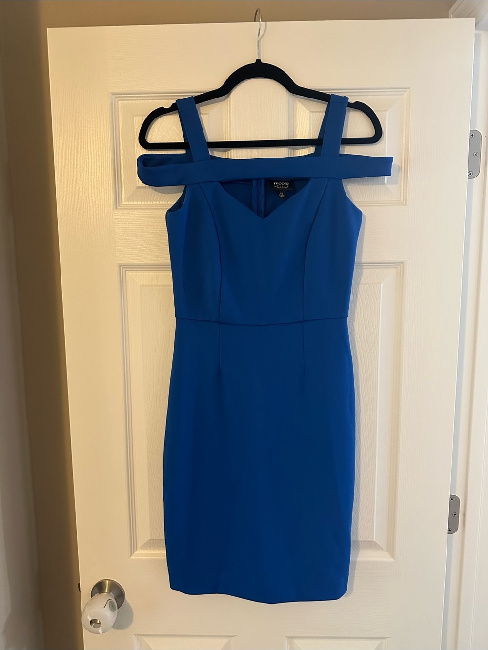 Nicole by Nicole Miller Royal Blue One-Shoulder Sheath Dress